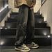 Men's Clothing Men's High-End Straight Leg Jeans Trendy Wide Leg Pants Loose Fit High Street Style Spring Autumn Fashion_viptrois.com