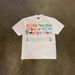 Heavyweight Pure Cotton Oversized T-Shirt Colorful Letter Print Loose Short Sleeved Men's And Women's Top_viptrois.com