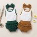 Kids' Clothing Specially Supply The New Ins Hot Selling Baby Girl's Ribbed Cotton Romper And Triangle Shorts_viptrois.com