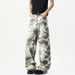 Premium Products Grey White American Camouflage Jeans Men's Trendy High Street Hip-hop Straight Loose Wide Leg Long Pants_viptrois.com
