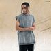 American Style Trendy Sleeveless Vest Men's Frayed Washed Vintage Loose T-Shirt_viptrois.com