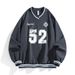Retro Digital Print V-Neck Sweatshirt For Men & Women - Soft Polyester Pullover With Long Sleeves (S-3XL, Multiple Colors)_viptrois.com