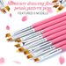 Arte Clavo 8PCS/Set Nail Art Brush Painting Flower Nail Tool Maincure Half Moon Shape Nail French Brushe Smile Petal Drawing Pen_viptrois.com