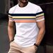 2025 Popular Short-sleeved T-shirt, Suitable For Both Inner And Outer Wear, Loose-fitting With Stripes_viptrois.com