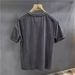 A New Retro, Soft, Washed Green, High-quality, Trendy Short-sleeved T-shirt For Men, A Trendy Japanese-style T-shirt_viptrois.com