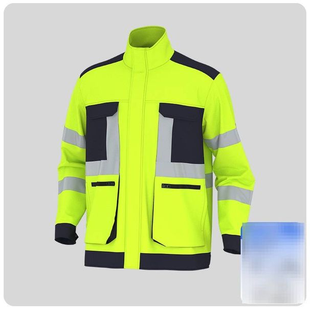 Customizable Winter Workwear Set – High-Visibility Thermal Work Jacket & Pants, Waterproof Construction Safety Suit (Fluorescent Orange/Green)_viptrois.com