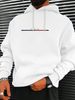 Men's Autumn And Winter Casual Fashionable Loose Hooded Sweatshirt Paris Letter Pattern Printed Warm Long Sleeved Pullover_viptrois.com