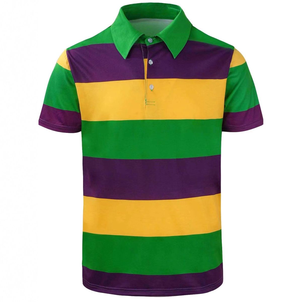 Men's Clothing Casual Loose Short Sleeve Men's Slim-Fit Short Sleeve T-Shirt - Breathable Pique Knit, Digital Print Stripes, Summer Casual (M-XXL)_viptrois.com