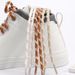 New Hiking LACES Round Thick Outdoor Shoes Boots Black And White Color Hiking Shoes Raised Lace Rope_viptrois.com