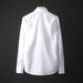 Men's Handmade Embroidered Wolf Head Long Sleeve Shirt Slim Fit Trendy Youth Cotton Blend Casual Shirt Black White Striped_viptrois.com