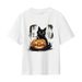 Men's Clothing Trendy Men's Clothing Halloween Black Cat Print Short Sleeved Men's Tops Loose Casual Men's Bottoming T Shirt Wholesale_viptrois.com