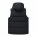 Men’s Thermal Hooded Vest – Fleece-Lined Sleeveless Jacket (Black/White/Blue, L-5XL, Machine Washable, Winter Layering Essential)_viptrois.com