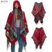 Unisex Shawl Spring and Autumn winter cloak Ethnic style Love red fringe hooded cloak_viptrois.com