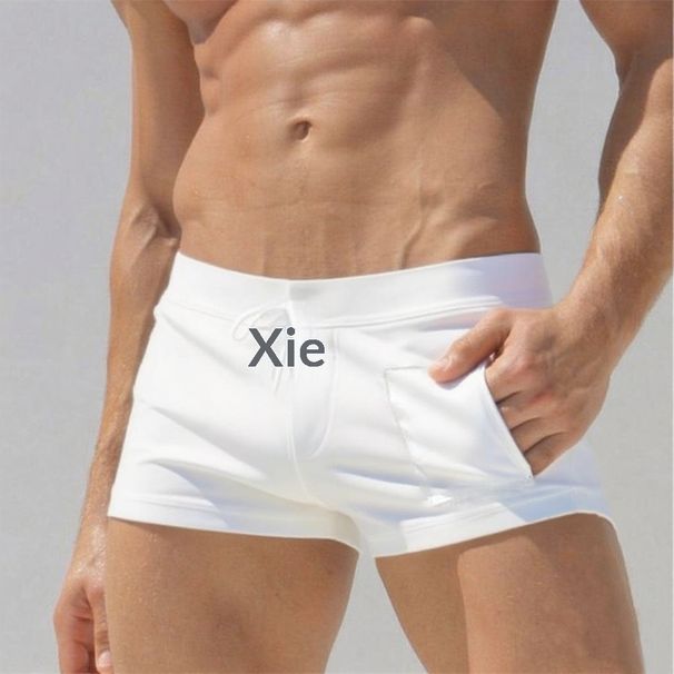 Pulse New European And American Style Boxer Quick-Dry Beach Shorts Men's Swimwear Vertical Pocket Swim Trunks Export_viptrois.com
