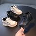 Children's autumn and winter solid color retro short boots boys' Martin boots side zipper girls' soft-soled boots single boots leather boots_viptrois.com