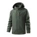 Men's Clothing Men's Waterproof Windproof Outdoor Jacket - Lightweight Fleece-Lined Winter Coat For Hiking, Camping & Daily Wear (Black, Navy, Olive)_viptrois.com