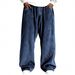 Men's Casual Corduroy Pants Straight Fit Comfortable Elastic Waistband Solid Color Trousers For Autumn Winter_viptrois.com