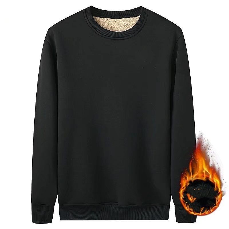Sherpa-Lined Hooded Sweatshirt – Men’s Fleece-Lined Zip-Up Jacket With Relaxed Fit (Polyester Blend, Black, M-5XL)_viptrois.com