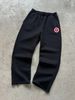Embroidered Zip-Up Jogger Pants - Oversized Streetwear Sweatpants For Men & Women (S-3XL, Black/Gray/Pink)_viptrois.com