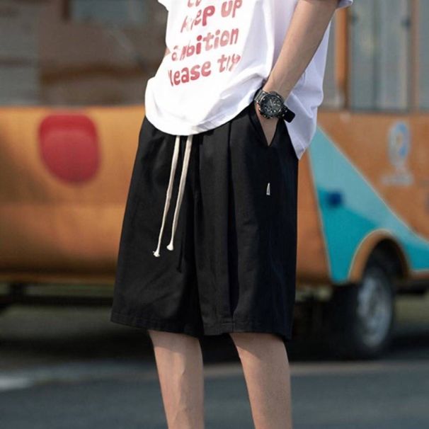 Men's Summer Thin Loose Fit Basketball Shorts Casual Sports Five Point Comfortable Polyester mid Waist Baggy Beach Shorts_viptrois.com