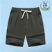 Men's Summer Nylon Ice Silk Loose Fit Shorts Cool Breathable Casual Sports mid Waist with Zipper Pockets_viptrois.com