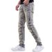 Men's Motorcycle Style Stretch Denim Jeans - Slim Fit Tapered Leg Casual Pants With Comfort Flex_viptrois.com
