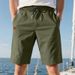 Men's Beach Pants Summer Boys Casual Light Luxury Five Point Pants Cross Border Drawstring Large Size Shorts_viptrois.com