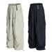 New 2025 Men's Solid Color Casual Cotton Long Trendy Loose Mid-Waist Pants 04_viptrois.com