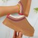 SHLIANG Snow Boots for Women Winter New Cashmere Warm Thick Soles Without Heel-covered Hair Half Slipper Cotton Shoes for Women Y0076_viptrois.com