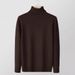 Men's High-Neck Knit Sweater – Slim Fit Cotton Blend Pullover For Autumn & Winter Layering_viptrois.com