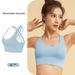 Juyitang Running Fitness Barely There Push Up Cross Back Yoga Tank Top Women High Strength Shockproof Sports Bra_viptrois.com