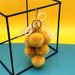 Bag Charm Creative Grape Fruit Keychain Cute Bag Plush Pendant Lace Bow Hair Ball Car Key Chain Ornaments_viptrois.com