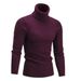 Autumn And Winter High-neck Sweater, Men's Trendy Twisted Long-sleeved, Slim-fit Men's Knitted Sweater, Pullover And Base Layer_viptrois.com
