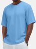 2025 European And American Men's New Casual Round Neck Short Sleeved Men's T-shirt Fashionable And Versatile Texture T-shirt Top_viptrois.com
