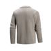 Modern Notch Collar Knit Cardigan For Men – Minimalist Textured Pullover In Versatile Neutrals_viptrois.com