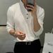 Monochrome Man- Spring Autumn New Henry Collar Long Sleeve Knitted Sweater For Men, Light And Mature Slim Fit Business Thin Style,_viptrois.com