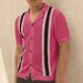 Men's Clothing Men's Sweater Fashion Cuban Collar Short Sleeved Knitted Cardigan Polo Shirt SY0060_viptrois.com