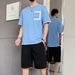 Men's Clothing Summer Sports Suit Men's Casual Thin Short Sleeved Shorts Two Piece Suit Men's Quick Drying Running Sportswear_viptrois.com