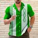 2025 New Men's Shirt With Dancing Pattern, Cuban Collar, Outdoor Casual Short-sleeved Shirt_viptrois.com