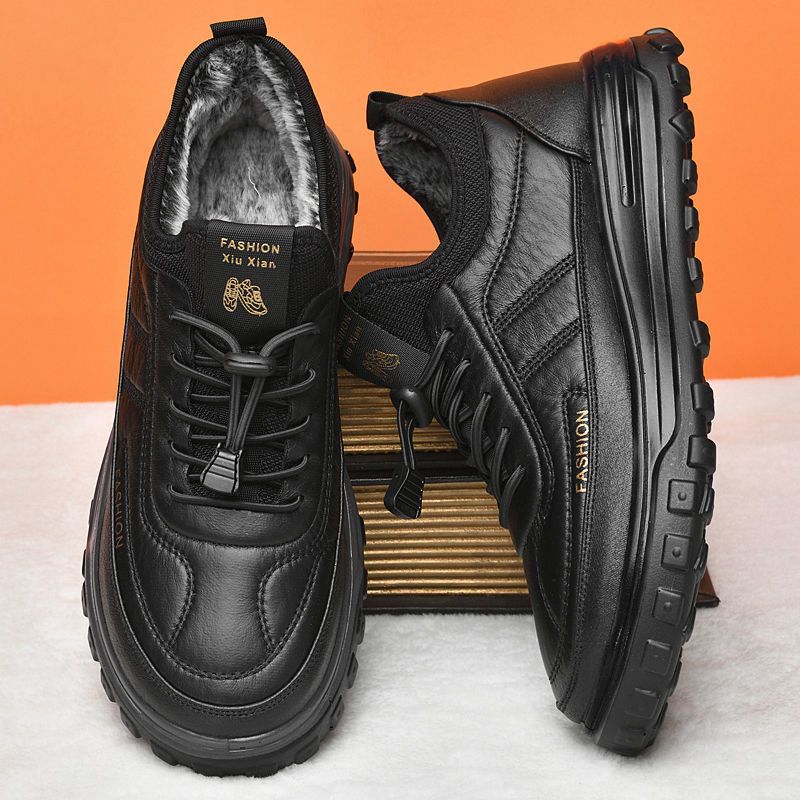 . Men's Fleece Casual Shoes, Cotton Leather Shoes And Snow Boots For Winter 2025_viptrois.com