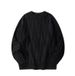Men's Solid Color Jacquard Knit Sweater – Minimalist Pullover For Autumn & Winter_viptrois.com