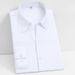 Men's Clothing Long Sleeve Bamboo Fiber Shirt - Wrinkle-Free Professional Blouse, V-Neck & Square Neck Office Wear, Comfortable Business Casual Top_viptrois.com