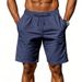 New Linen Men's Short Pants - Summer Lightweight Version - Beach Casual Loose Five-pocket Shorts For Men To Wear Outside._viptrois.com