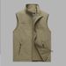 Men’s Lightweight Utility Vest – Breathable Corduroy Multi-Pocket Waistcoat (Black/Khaki/Army Green/Navy, M-6XL EU Sizing)_viptrois.com