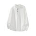 "Men's Stand Collar Long Sleeve T-Shirt - Solid Color, Polyester Blend, Rugged Twist Stitch Design, All-Season Essential (Sizes M-5XL)"_viptrois.com