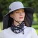 Women's Summer Sun Hat With Detachable Cape & Ponytail Opening - Wide Brim UPF 50+ UV Protection For Outdoor Travel_viptrois.com