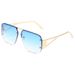 SKY CAPTAIN - Retro Aviator Sunglasses (Half-Frame Square Lenses, Versatile Fashion Shades, Hot Seller)_viptrois.com