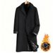 Loom Loom 2025 Men's European And American Style Autumn Winter Thickened Cotton Padded Long Woolen Fashion Trend Daily Wear Trench_viptrois.com