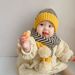 Kids'scarf, hat & glove sets Baby hat scarf two-piece winter ear protection baby knit suit for autumn and winter warmth_viptrois.com