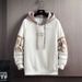 Men's Letter Print Hoodie – Korean Streetwear Pullover With Fleece Lining, Oversized Fit, Drop Shoulder Design For Casual Wear (M-3XL)_viptrois.com